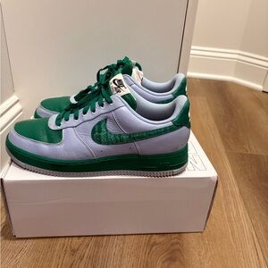 Nike Green and White Sneakers